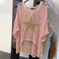 🌸Was soll ich morgen anziehen?💥Damenmode Rundhalsausschnitt Häkel-Strick-Netz-Top