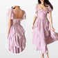 Kostenloser Versand ——Women's Solid Color Short-sleeve Ruffled Tiered Dress