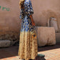 Eleganter Damen-Overall mit V-Ausschnitt und Blumenmuster und weitem Bein