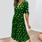💃 Kleid mit tiefem V-Ausschnitt und Tupfen