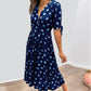 💃 Kleid mit tiefem V-Ausschnitt und Tupfen
