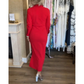 50% RABATT!! 🌹Sexy rotes langärmliges Reverskleid für Damen
