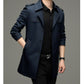 🎁2024 neue britische Stil Herren Zweireiher Trenchcoat Jacke💖