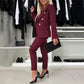 ✨ Superneu 💝49% sparen bei💝 Damen-Anzugset mit doppelreihigem Blazer und maßgeschneiderter Hose