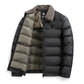 Warme, wasserdichte, wattierte Herrenjacke mit Revers