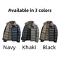 Warme, wasserdichte, wattierte Herrenjacke mit Revers