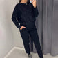 🎁Kostenlose Lieferung🔥Damen Glitter Rhinestone Sweatshirt & Casual Hose 2-teiliges Set