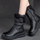 ✨Trendige Damen-Stiefeletten mit Reißverschluss und dickem Futter✨