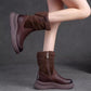✨Trendige Damen-Stiefeletten mit Reißverschluss und dickem Futter✨