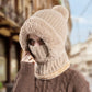 🔥Damen Winter Einteilig Gestrickte Mütze Schal Maske