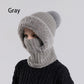 🔥Damen Winter Einteilig Gestrickte Mütze Schal Maske