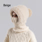 🔥Damen Winter Einteilig Gestrickte Mütze Schal Maske