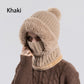 🔥Damen Winter Einteilig Gestrickte Mütze Schal Maske
