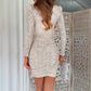 Sequin V-Neck Wrap Dinner Dress