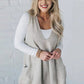 ✨👗Damen Pullover-Weste mit V-Ausschnitt und Taschen