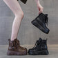 Damenstiefel mit Plüschfutter aus Leder