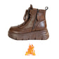 Damenstiefel mit Plüschfutter aus Leder