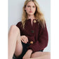 ❄️Was soll ich morgen anziehen❄️Damen Mode Cut-Out Strickjacke