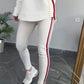 ✨2025 Neues Upgrade👗Damen Hoodie und gestreifte Hose 2-teiliges Set