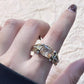 🎁Heißer Verkauf🔥 Robuster Vintage-Ring mit breitem Zirkonia