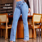 🌸🌼Frühjahrsaktion 50% RABATT - Stretch-Schlagjeans mit hoher Taille