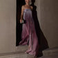 💕Trägerloses Abendkleid mit Farbverlauf und Plisseefalten