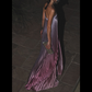 💕Trägerloses Abendkleid mit Farbverlauf und Plisseefalten