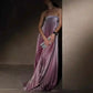 💕Trägerloses Abendkleid mit Farbverlauf und Plisseefalten