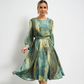 🌸Frühlingsangebote🌸 Smaragdgrünes, vergoldetes Kleid mit Farbverlauf