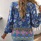 🌷Frühling Vorverkauf 50% Rabatt🍃Damenmode bedrucktes Langarmshirt mit V-Ausschnitt
