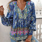 🌷Frühling Vorverkauf 50% Rabatt🍃Damenmode bedrucktes Langarmshirt mit V-Ausschnitt