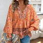 🌷Frühling Vorverkauf 50% Rabatt🍃Damenmode bedrucktes Langarmshirt mit V-Ausschnitt