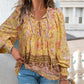 🌷Frühling Vorverkauf 50% Rabatt🍃Damenmode bedrucktes Langarmshirt mit V-Ausschnitt