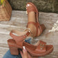 🪧Maximal 50 % Rabatt🌟Damen Sandalen mit Blockabsatz