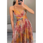 Camisole-Kleid mit Netzbedruckung für Damen