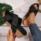 Modische Sandalen mit gekreuzten Riemen und dickem Keilabsatz für Damen