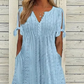 🌸💐Elegantes Kleid mit V-Ausschnitt und Hohlkehle für Frauen