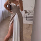✨50% Rabatt✨👗Langes, plissiertes, ärmelloses Kleid mit Farbblock für Frauen