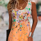 Ärmelloses Sommerkleid mit Blumenmuster für Damen
