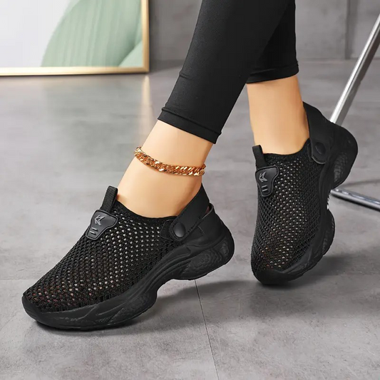 👟✨EVA-Sohlen federn jeden Schritt ab-Atmungsaktive, rutschfeste und lässige orthopädische Damen-Sneaker🚶‍♀️🏞️