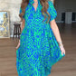 ⏳Begrenzte Zeit 50% Rabatt💥Langes Damenkleid mit lässigem Print in A-Linie