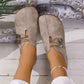 ✨ Frauen neue weiche synthetische Leder flache Schuhe