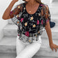 🔥Bedrucktes Mesh-Patchwork-Top für Frauen
