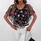 🔥Bedrucktes Mesh-Patchwork-Top für Frauen