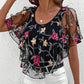 🔥Bedrucktes Mesh-Patchwork-Top für Frauen