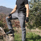 Herren Cargo-Hose in Uni, Slim-Fit für Frühling und Herbst