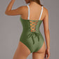 Figurformender Badeanzug mit UV-Schutz und seidigem Finish