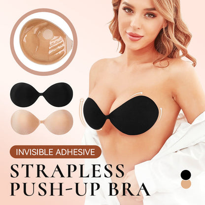 Unsichtbarer trägerloser Klebe-BH mit Push-up-Effekt