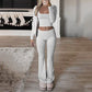 Damen-Set aus Crop-Top und Bootcut-Hose