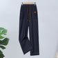 High-Waist-Hose mit Kordelzug und geradem Bein